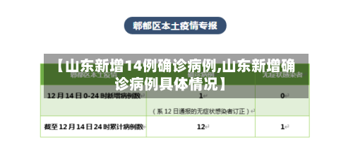 【山东新增14例确诊病例,山东新增确诊病例具体情况】-第2张图片