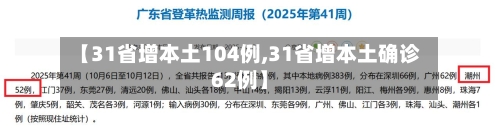 【31省增本土104例,31省增本土确诊62例】